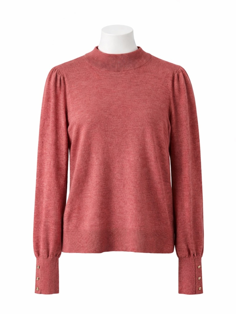 Size XL Martha Stewart Collection Women’s Merino Wool Sweater Mock Neck